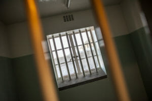 Bars and window of a jail cell